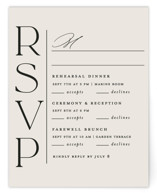 Modern Monogram Multi-Event RSVP Cards