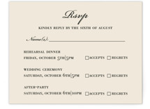 Uptown Formal Multi-Event RSVP Cards