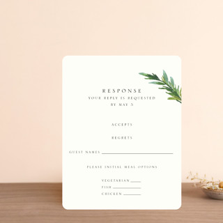Simple Pine Branches RSVP Cards