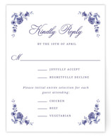Blooming Crest RSVP Cards
