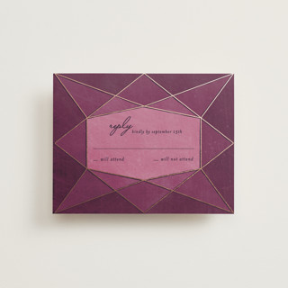 Abstract Jewel RSVP Cards