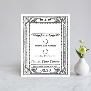 Ink Detailing Frame RSVP Cards