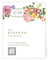 Garland Monogram RSVP Online Enclosure Cards