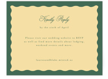 Curved frame RSVP Online Enclosure Cards