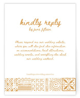 Tribal Rythm RSVP Online Enclosure Cards