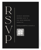 Modern Monogram RSVP Online Enclosure Cards