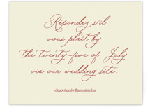 Elizabeth RSVP Online Enclosure Cards