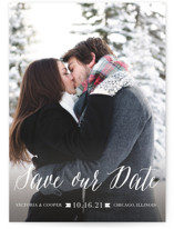 Modern Script Retired Save The Date Cards