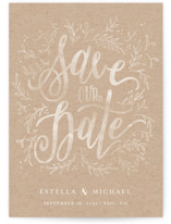 Hand Lettered Sun-kissed Vines Retired Save The Date Cards