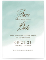 Watercolor Wash Retired Save The Date Cards