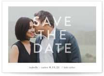 You + Me Retired Save The Date Cards