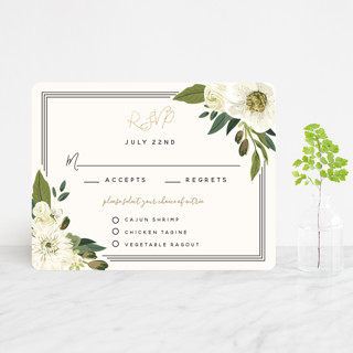 Garden Blooms Foil-Pressed RSVP Cards