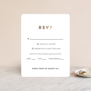 Outline Foil-Pressed RSVP Cards