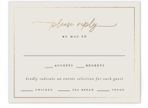 silk Foil-Pressed RSVP Cards
