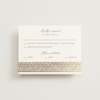 Gilded Henna Foil-Pressed RSVP Cards