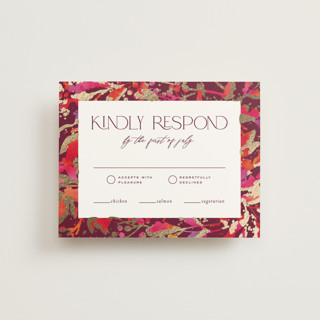 Bright abstract Foil-Pressed RSVP Cards