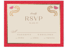 Indian garden Foil-Pressed RSVP Cards