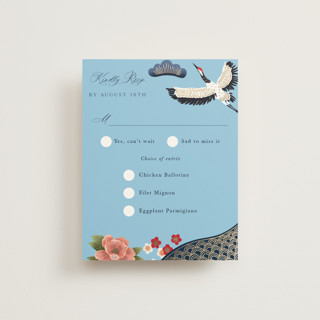 kimono Foil-Pressed RSVP Cards