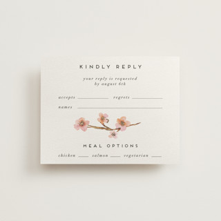 Love Blossom Foil-Pressed RSVP Cards