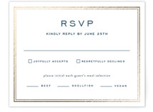 Anchored Foil-Pressed RSVP Cards