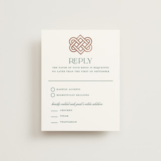 Celtic Love Knot Foil-Pressed RSVP Cards