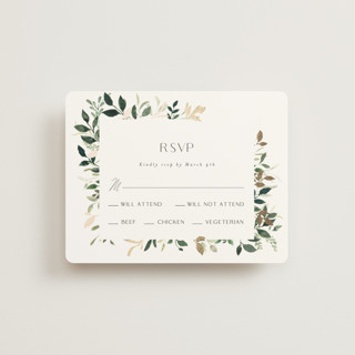 Garden Serenity Foil-Pressed RSVP Cards