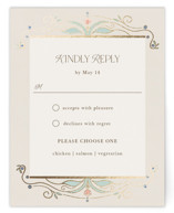 Ornate Elegance Foil-Pressed RSVP Cards