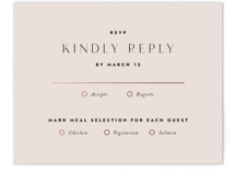 Deco Band Foil-Pressed RSVP Cards