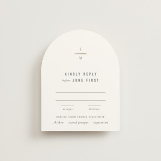 Minimal Monogram Foil-Pressed RSVP Cards