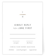 Minimal Monogram Foil-Pressed RSVP Cards