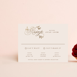 Botanical Ampersand Foil-Pressed RSVP Cards