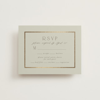 Floral Tribute Foil-Pressed RSVP Cards