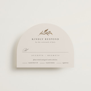 Natural Monogram Foil-Pressed RSVP Cards