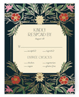 Gilded Tapestry Foil-Pressed RSVP Cards