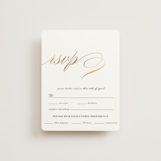 Love Foil-Pressed RSVP Cards