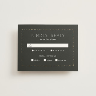 Fringe Foil-Pressed RSVP Cards