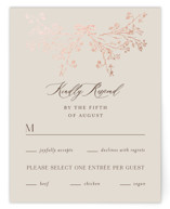 Shining Florals Foil-Pressed RSVP Cards