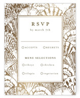 By the Seashore Foil-Pressed RSVP Cards