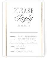 Side Stripe Foil-Pressed RSVP Cards
