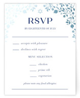 Pomegranate Floral Frame Foil-Pressed RSVP Cards