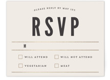 Classic Type Foil-Pressed RSVP Cards