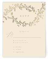 Leafy Garland Foil-Pressed RSVP Cards