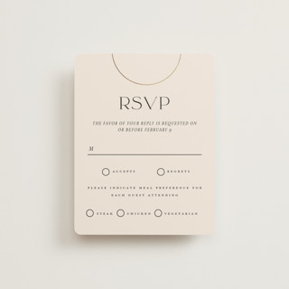 Modernist Monogram Foil-Pressed RSVP Cards