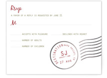 A Faraway Destination Foil-Pressed RSVP Cards