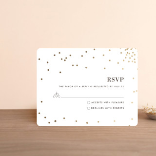 Thrilling Foil-Pressed RSVP Cards