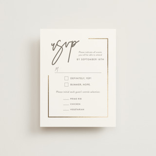 Balanced Foil-Pressed RSVP Cards