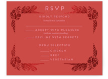 Fiery Foil-Pressed RSVP Cards