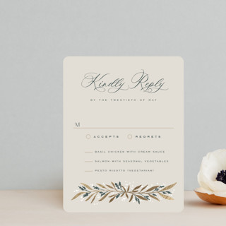 Gilded Foil-Pressed RSVP Cards