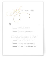 Elegant Flourish Foil-Pressed RSVP Cards