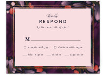 Moody Floral Foil-Pressed RSVP Cards